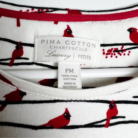 Charter Club Luxury - Cardinal Long Sleeve Tee - Sz. MP - Picture 3 of 5